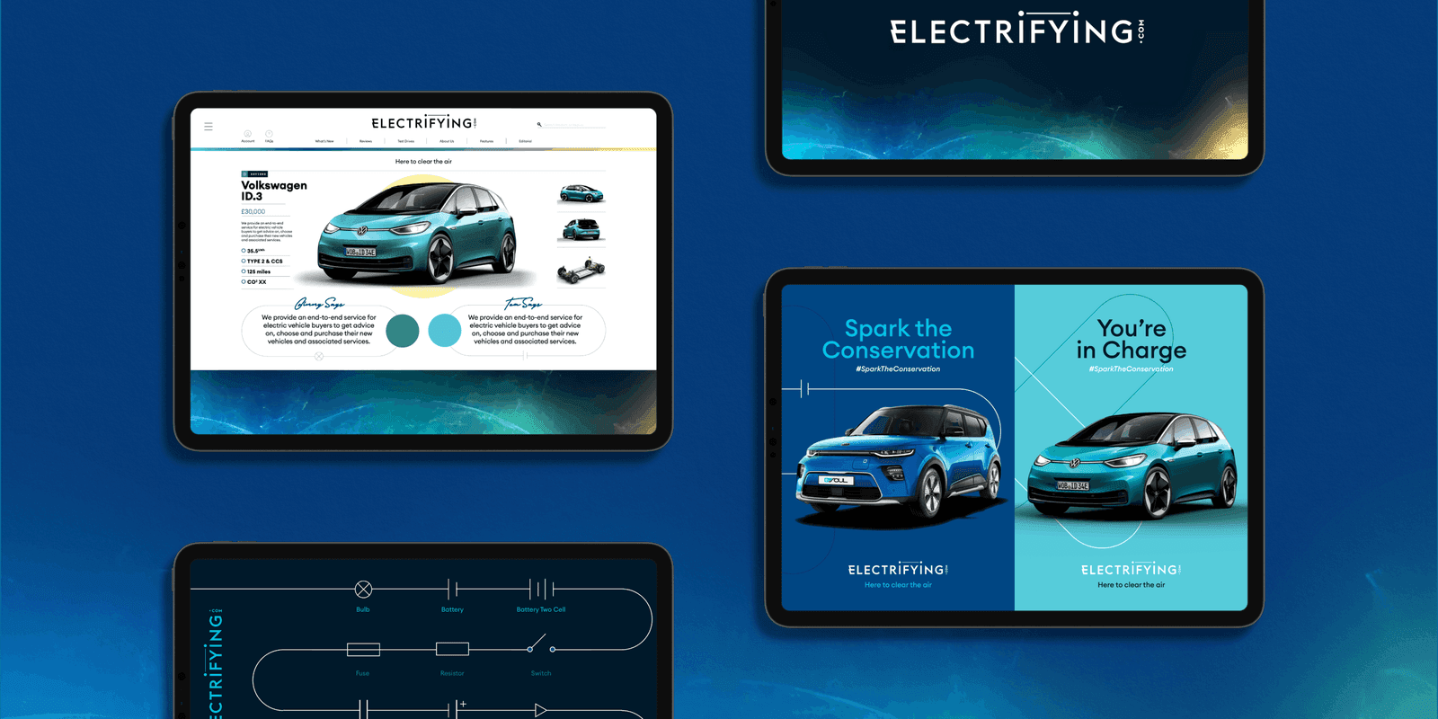 Full-width media for Electrifying case study, showcasing electrifying concepts and transformative solutions.